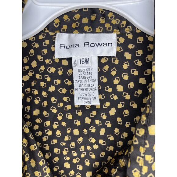 Rena Rowan Plus Size Long Sleeve 100% Silk Blouse Womens 16X Button Up Workwear - Picture 6 of 10